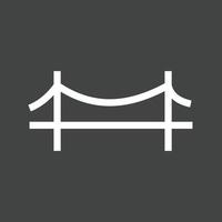 brug lijn omgekeerd pictogram vector