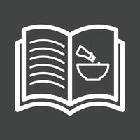 kookboek lijn omgekeerd icoon vector