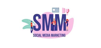 smm sociaal media marketing. reclame reclame bank bedrijf beheer investering strategie. vector