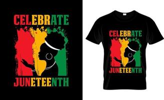 juneteenth t-shirt ontwerp, juneteenth t-shirt leuze en kleding ontwerp, juneteenth typografie, juneteenth vector, juneteenth illustratie vector