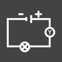 circuit lijn omgekeerd pictogram vector