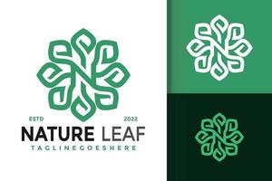 n brief natuur blad logo ontwerp, merk identiteit logos vector, modern logo, logo ontwerpen vector illustratie sjabloon