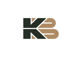 modern elegant luxe brief monogram eerste kb logo ontwerp vector