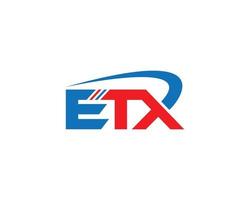 brief etx logo ontwerp vector monogram abstract symbool.
