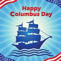 Columbus dag kaart of achtergrond vector