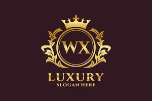 eerste wx brief Koninklijk luxe logo sjabloon in vector kunst voor luxueus branding projecten en andere vector illustratie.