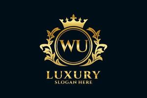 eerste wu brief Koninklijk luxe logo sjabloon in vector kunst voor luxueus branding projecten en andere vector illustratie.