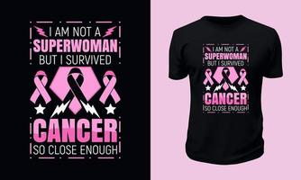 borst kanker bewustzijn t-shirt ontwerp vector