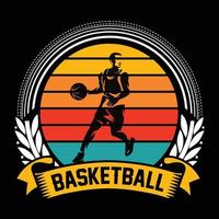 basketbal t overhemd ontwerp vector