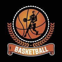 basketbal t overhemd ontwerp vector