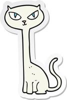 sticker van een cartoonkat vector