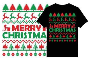 vrolijk Kerstmis typografisch t-shirt vector. vector