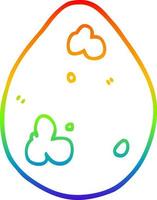 regenbooggradiënt lijntekening cartoon ei vector