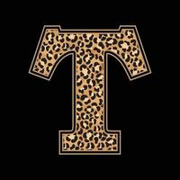 luipaard hoofdstad alfabet of brief ontwerp voor t shirt, mok, sticker, tas. vector