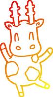 warm helling lijn tekening schattig giraffe vector