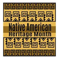 inheems Amerikaans erfgoed maand, idee voor poster, banier, folder of ansichtkaart vector