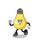 rennen licht lamp mascotte illustratie vector