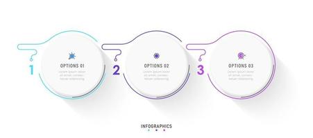 vector infographic labelontwerpsjabloon met pictogrammen en 3 opties of stappen. kan worden gebruikt voor procesdiagram, presentaties, workflowlay-out, banner, stroomschema, infografiek.