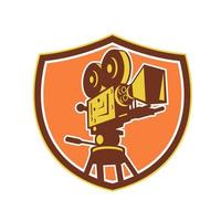 wijnoogst film camera schild retro vector