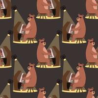 bears zijn muzikanten spelen jazz. vector illustratie