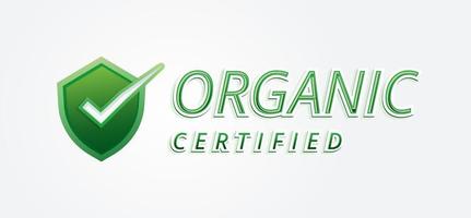 groen biologisch gecertificeerd logo insigne vector