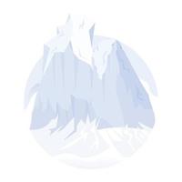 een vlak illustratie van gletsjer vector