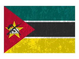 vlag van mozambique, officiële kleuren en verhoudingen. vectorillustratie. vector