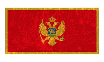 montenegro vlag, officiële kleuren en verhouding. vectorillustratie. vector