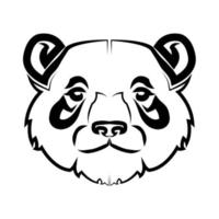 zwart en wit lijn kunst van panda hoofd. mooi zo gebruik voor symbool, mascotte, icoon, avatar, tatoeage, t-shirt ontwerp, logo of ieder ontwerp. vector