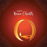 gelukkig karwa chauth viering achtergrond vector