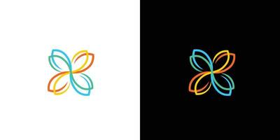 modern en aantrekkelijk kleur bloemen abstract logo ontwerp vector