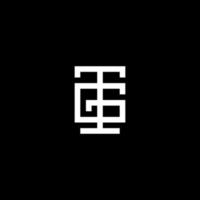 eerste gebaseerd schoon en minimaal brief. tg gt monogram logo sjabloon. elegant luxe alfabet vector ontwerp
