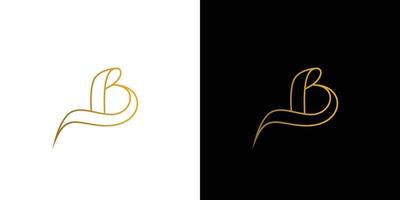 modern en luxe brief b initialen logo ontwerp vector