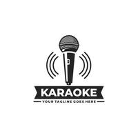 karaoke logo ontwerp vector