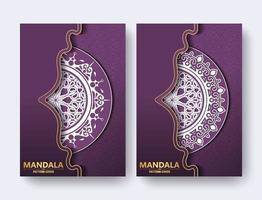 luxe Purper mandala gevormde Hoes vector