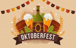 Oktoberfest bier achtergrond vector