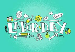 Labour Day Vector Lettering