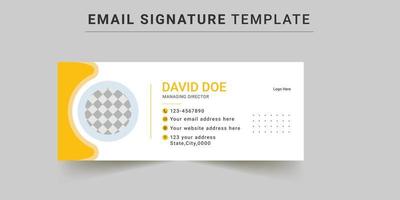 e-mail handtekening ontwerp Sjablonen vector