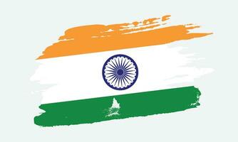 kleurrijk Indië grunge structuur vlag ontwerp vector