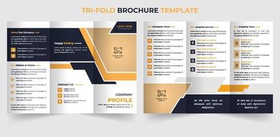 creatief drievoud bedrijf profiel brochure sjabloon vector