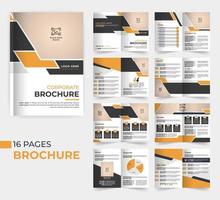 creatief brochure ontwerp 16 Pagina's multipurpose zakelijke brochure vector
