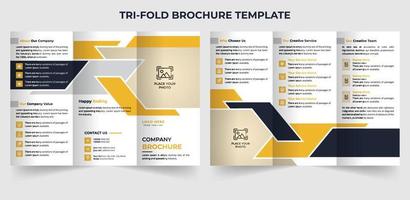 abstract drievoud bedrijf brochure sjabloon met modern vorm vector