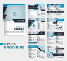 bedrijf profiel sjabloon zakelijke brochure ontwerp met creatief vorm vector