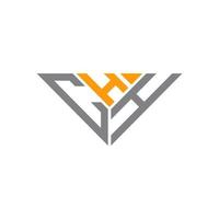 chh brief logo creatief ontwerp met vector grafisch, chh gemakkelijk en modern logo in driehoek vorm geven aan.