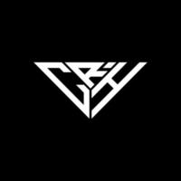 crh brief logo creatief ontwerp met vector grafisch, crh gemakkelijk en modern logo in driehoek vorm geven aan.