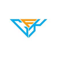cfk brief logo creatief ontwerp met vector grafisch, cfk gemakkelijk en modern logo in driehoek vorm geven aan.