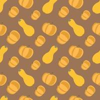 patroon van geel pompoenen Aan een bruin achtergrond. voor stoffen en omhulsel papier. vector. vector
