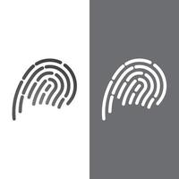 vingerafdruk logo vector illustratie icoon