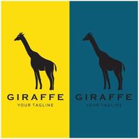 creatief giraffe logo met leuze sjabloon vector