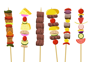 Gratis Brochette Vector